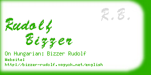 rudolf bizzer business card